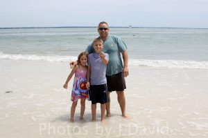 Family on the beach